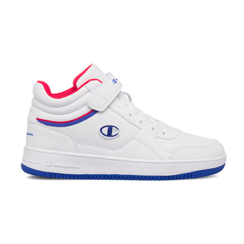 Sneakers alte bianche da ragazzo con logo laterale Champion Rebound Vintage, Brand, SKU s352500097, Immagine 0